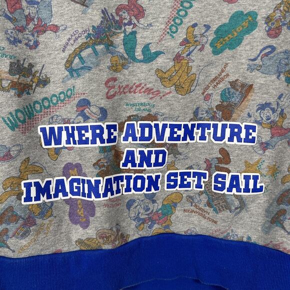 Vintage Y2K DisneySea 01 Hoodie Rare Japan Streetwear Mickey Exclusive Large - Picture 5 of 6